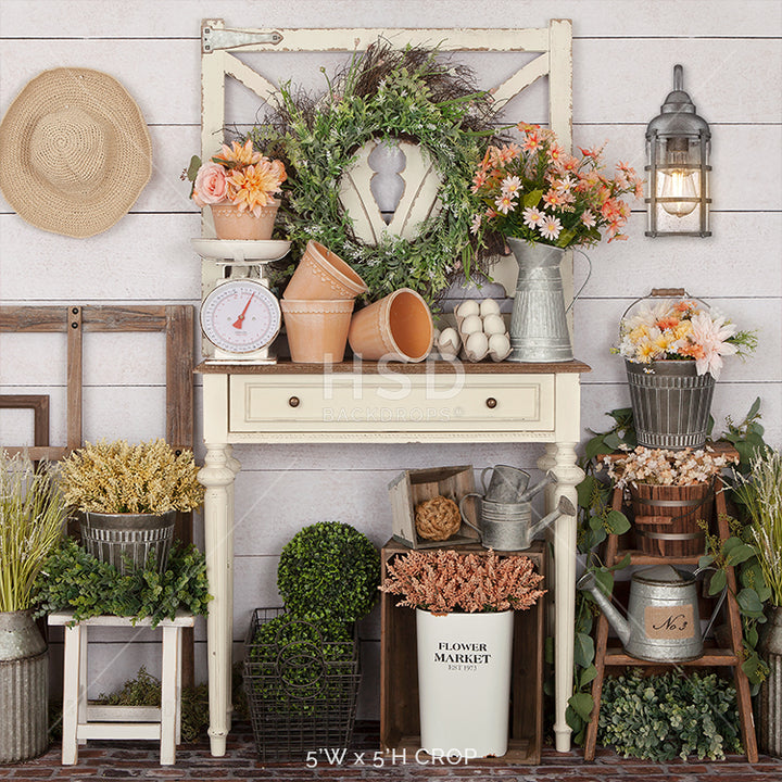 Spring Gardening Table - HSD Photography Backdrops