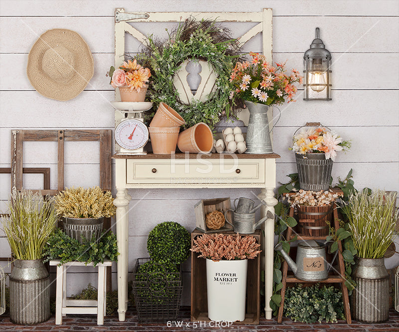 Spring Gardening Table - HSD Photography Backdrops