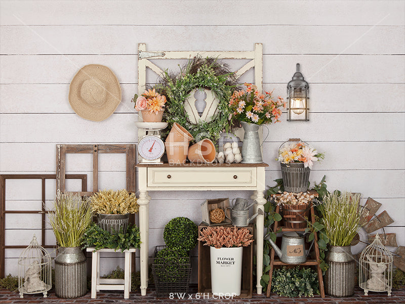 Spring Gardening Table - HSD Photography Backdrops