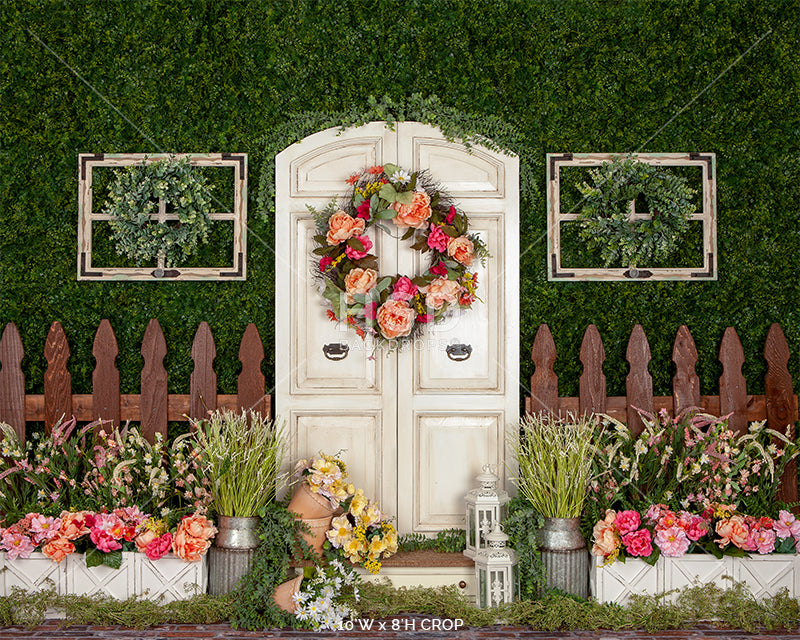 Spring Garden Door - HSD Photography Backdrops