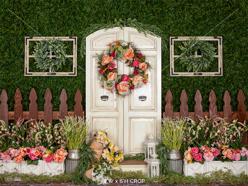 Spring Garden Door - HSD Photography Backdrops