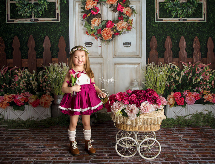 Spring Garden Door - HSD Photography Backdrops