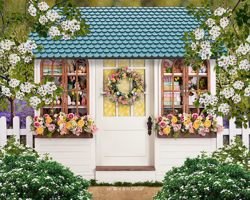 Easter Bunny's Cottage - HSD Photography Backdrops