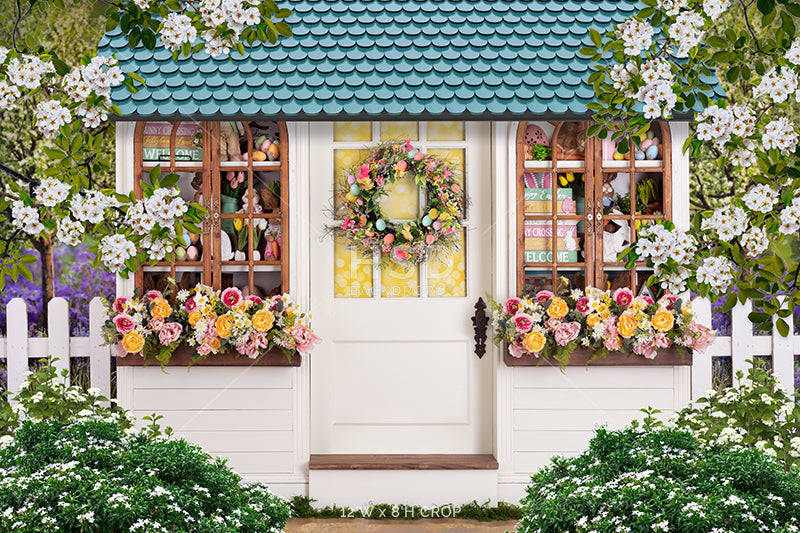 Easter Bunny's Cottage - HSD Photography Backdrops