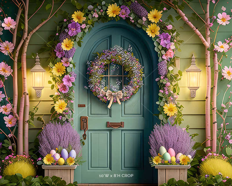 Charming Easter Door - HSD Photography Backdrops