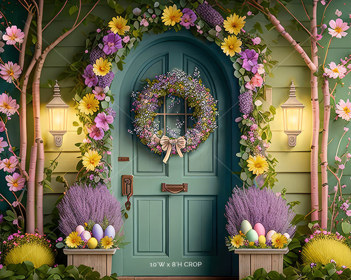 Charming Easter Door - HSD Photography Backdrops