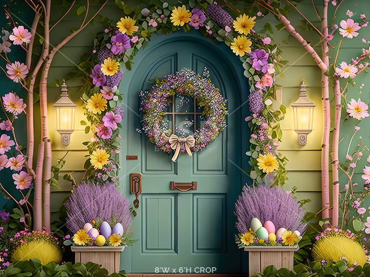 Charming Easter Door - HSD Photography Backdrops