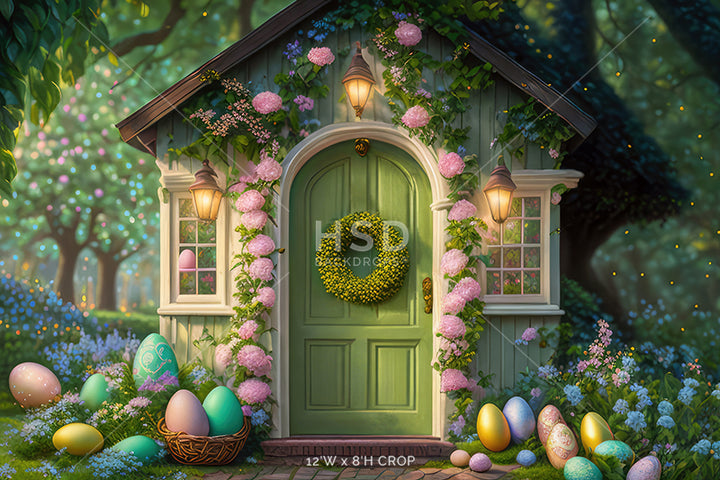 Easter Egg Cottage - HSD Photography Backdrops