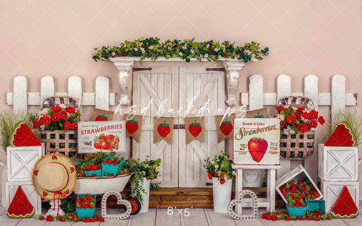 Sweet Strawberries - HSD Photography Backdrops