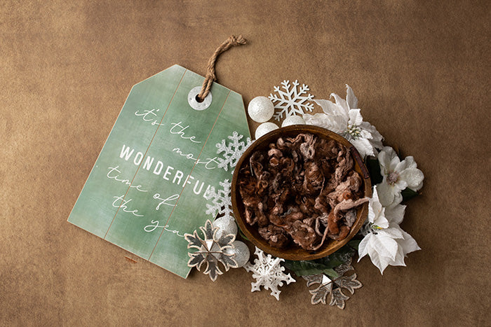 The Greatest Gift Brown | Digital Backdrop - HSD Photography Backdrops