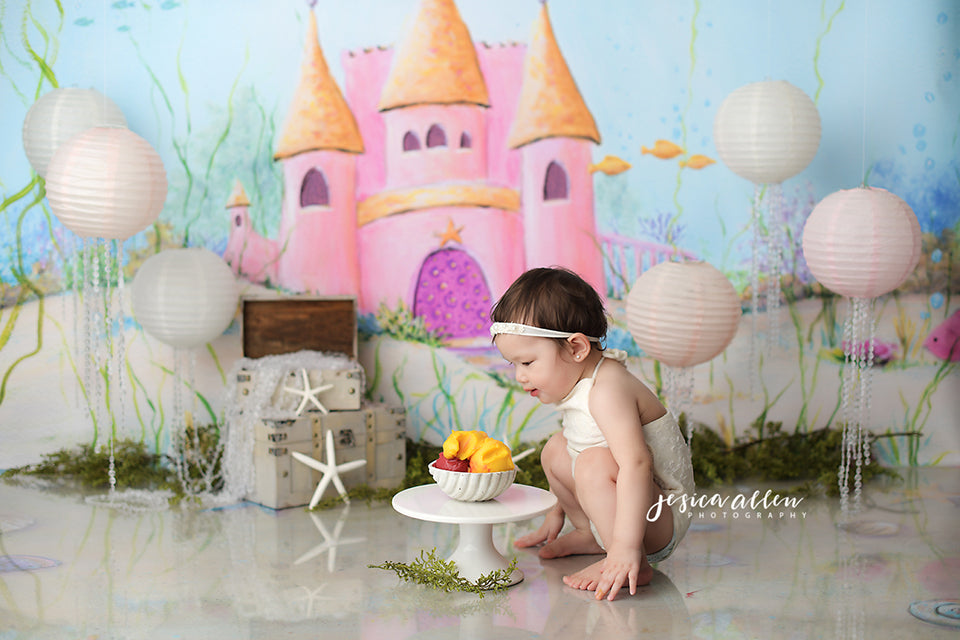 Sea Princess Mermaid Backdrop - HSD Photography Backdrops