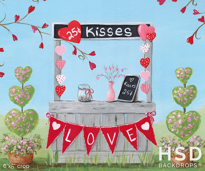 Valentine's Kissing Booth - HSD Photography Backdrops