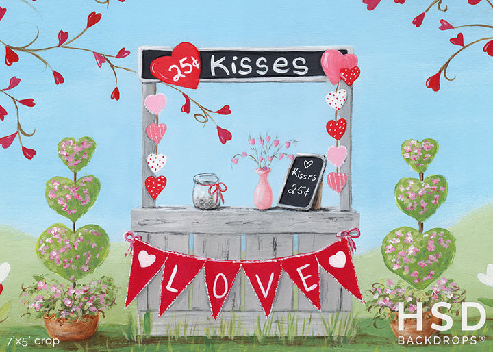 Valentine's Kissing Booth - HSD Photography Backdrops