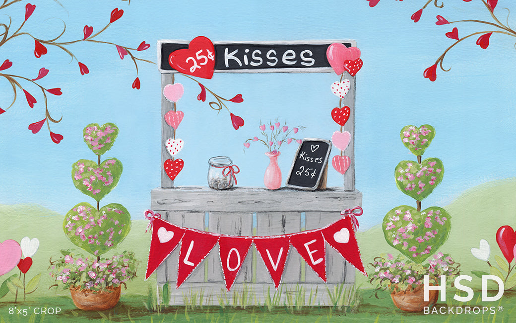 Valentine's Kissing Booth - HSD Photography Backdrops