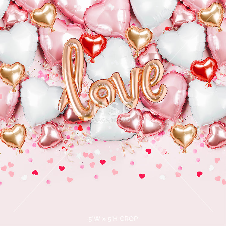Heart Balloon Backdrop - HSD Photography Backdrops