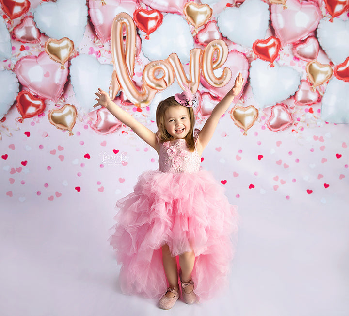 Heart Balloon Backdrop - HSD Photography Backdrops
