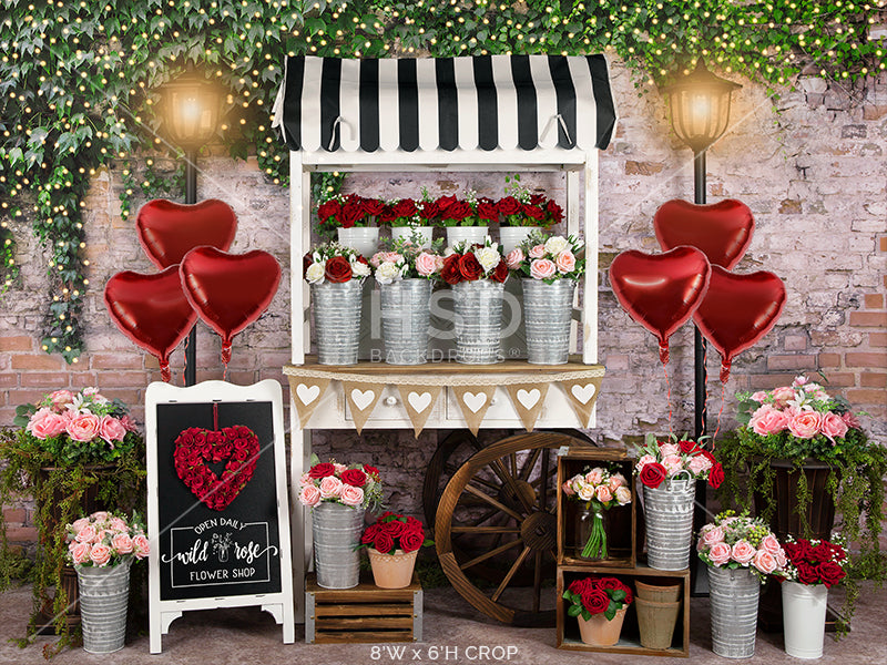 Valentine's Day Flower Cart - HSD Photography Backdrops
