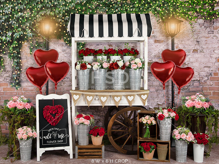 Valentine's Day Flower Cart - HSD Photography Backdrops