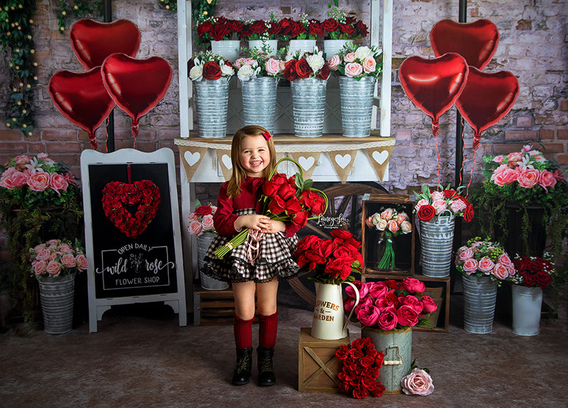 Valentine's Day Flower Cart - HSD Photography Backdrops