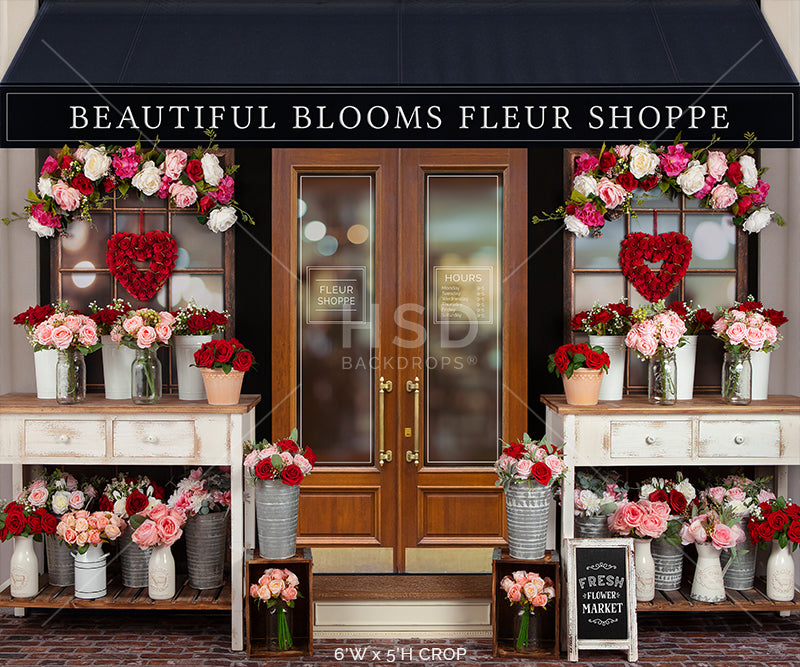 Valentine's Day Flower Shop - HSD Photography Backdrops