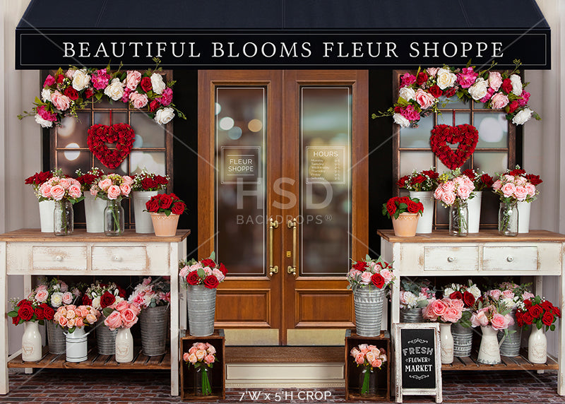 Valentine's Day Flower Shop - HSD Photography Backdrops