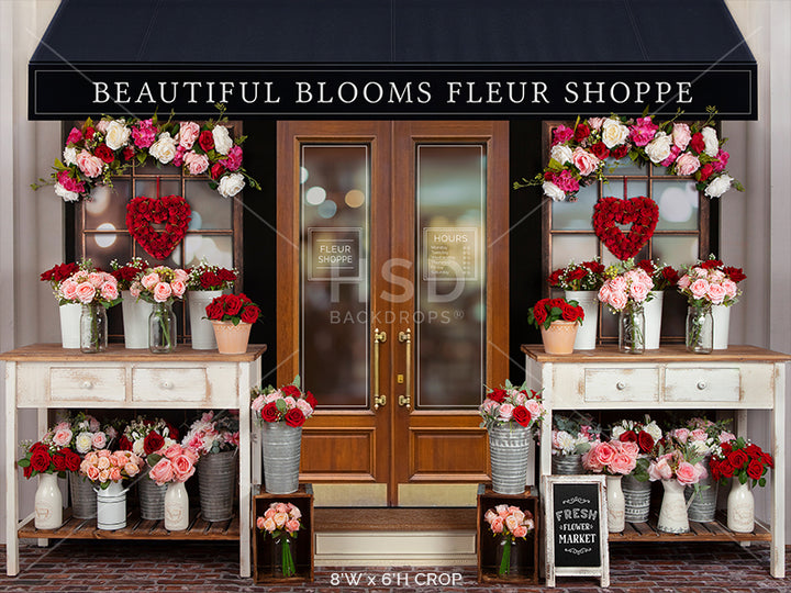 Valentine's Day Flower Shop - HSD Photography Backdrops