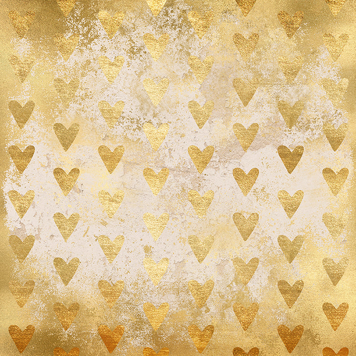 Gold Foil Hearts - HSD Photography Backdrops