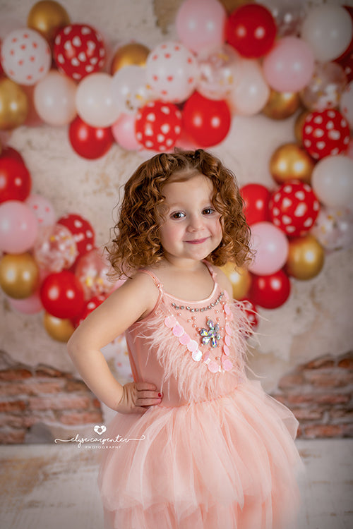 Grunge Heart Balloon Wall - HSD Photography Backdrops