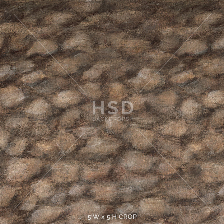 Dark Cobblestone Road Floor Mat - HSD Photography Backdrops