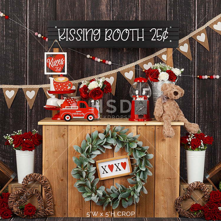 Kissing Booth Set Up - HSD Photography Backdrops