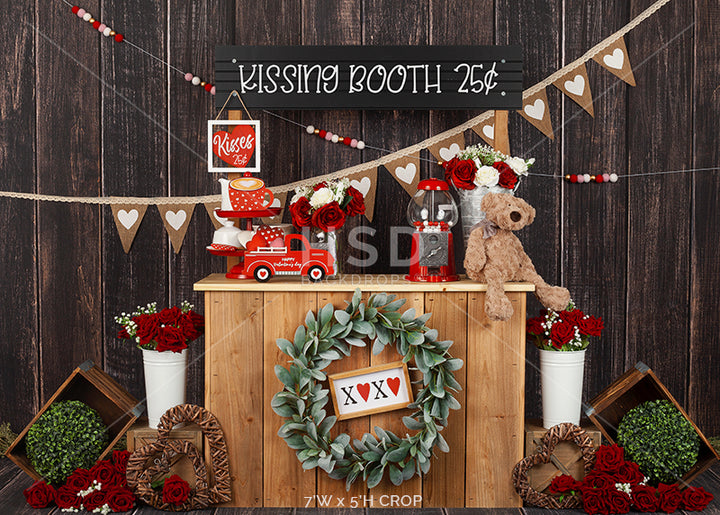 Kissing Booth Set Up - HSD Photography Backdrops