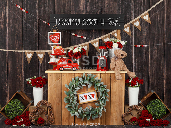 Kissing Booth Set Up - HSD Photography Backdrops