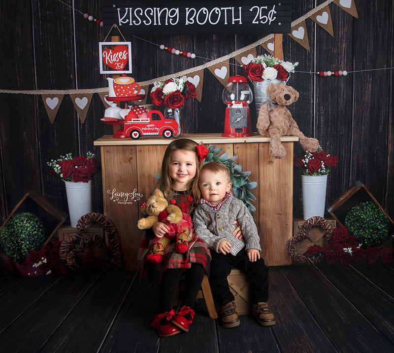 Kissing Booth Set Up - HSD Photography Backdrops