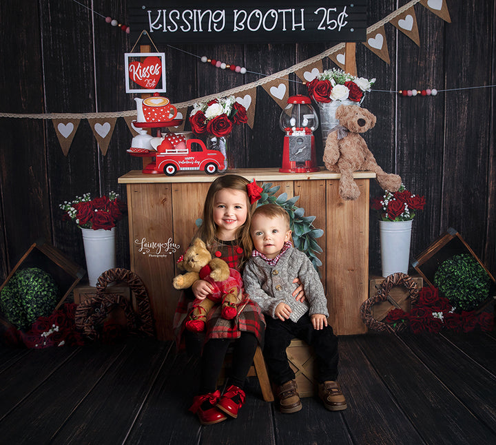 Kissing Booth Set Up - HSD Photography Backdrops