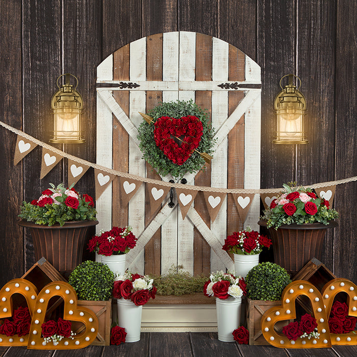 Valentine's Day Door - HSD Photography Backdrops