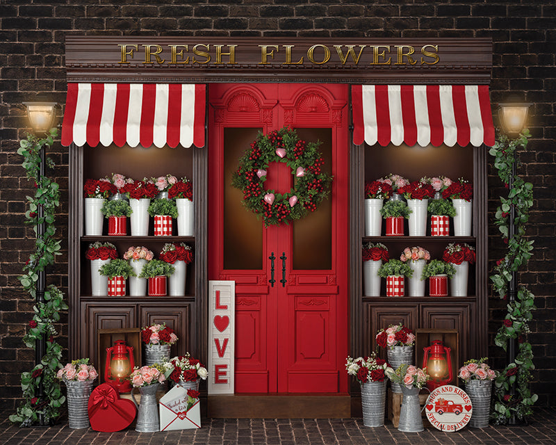 Cupid's Flower Shop - HSD Photography Backdrops
