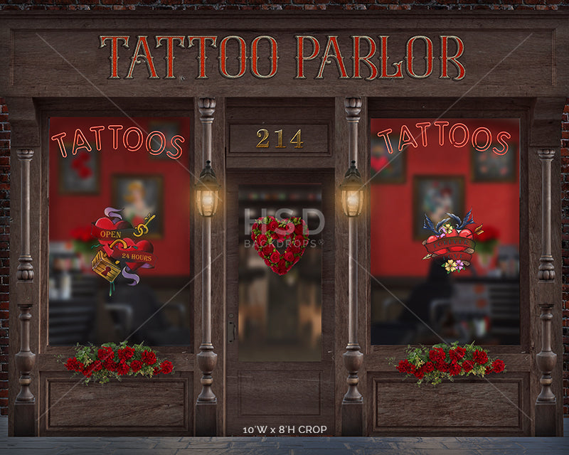 Bad to the Bone Tattoo Parlor - HSD Photography Backdrops