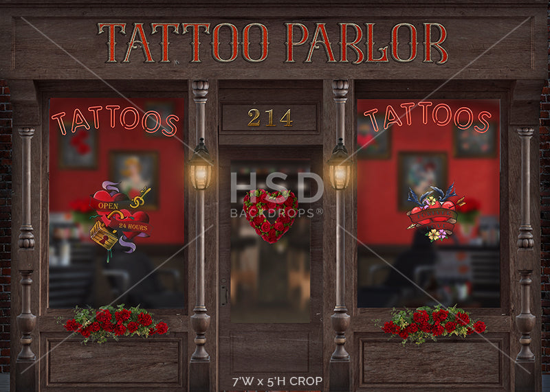 Bad to the Bone Tattoo Parlor - HSD Photography Backdrops