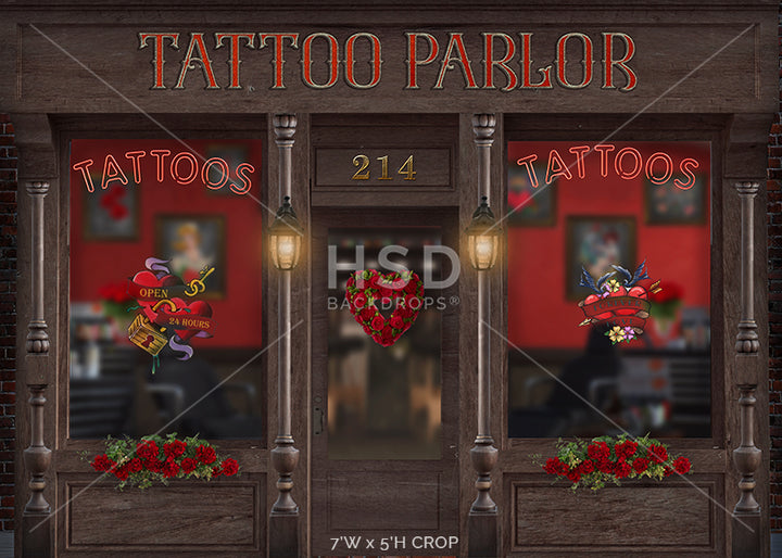 Bad to the Bone Tattoo Parlor - HSD Photography Backdrops