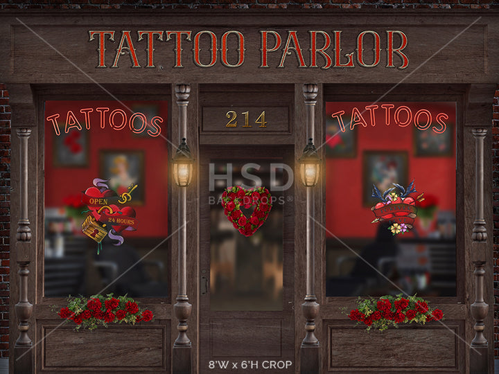 Bad to the Bone Tattoo Parlor - HSD Photography Backdrops