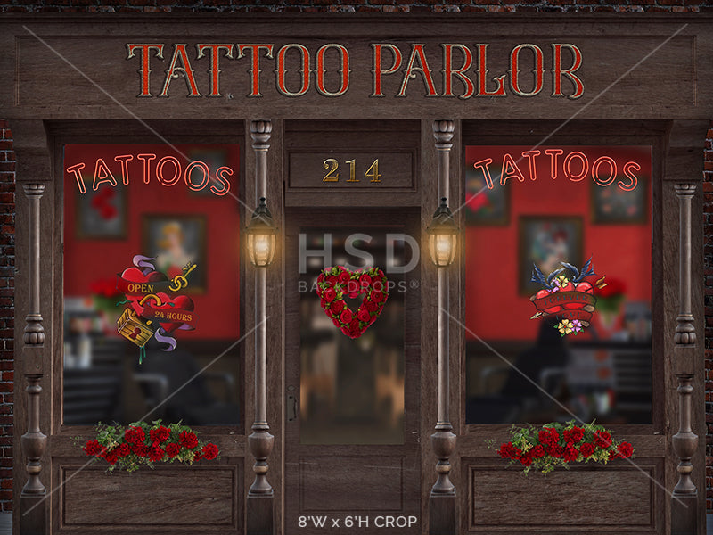Bad to the Bone Tattoo Parlor - HSD Photography Backdrops 