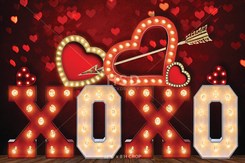 XOXO Marquee Lights - HSD Photography Backdrops