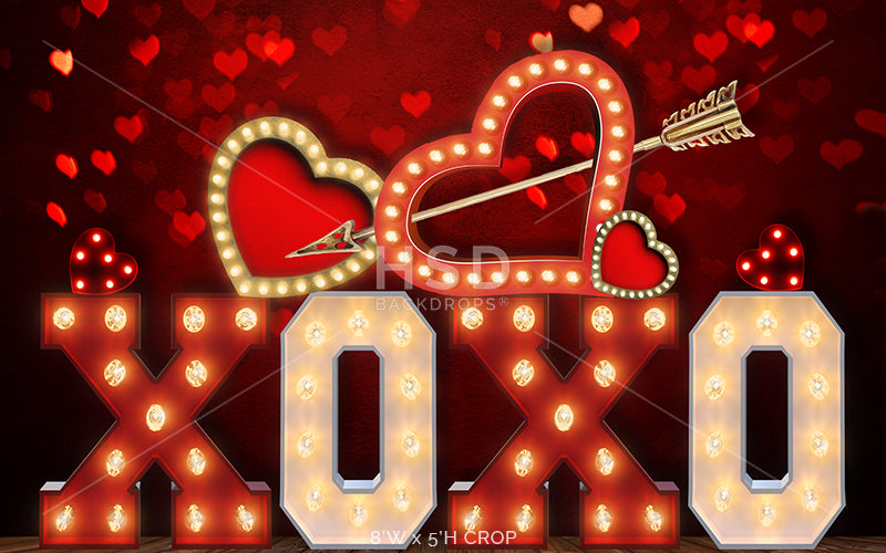 XOXO Marquee Lights - HSD Photography Backdrops