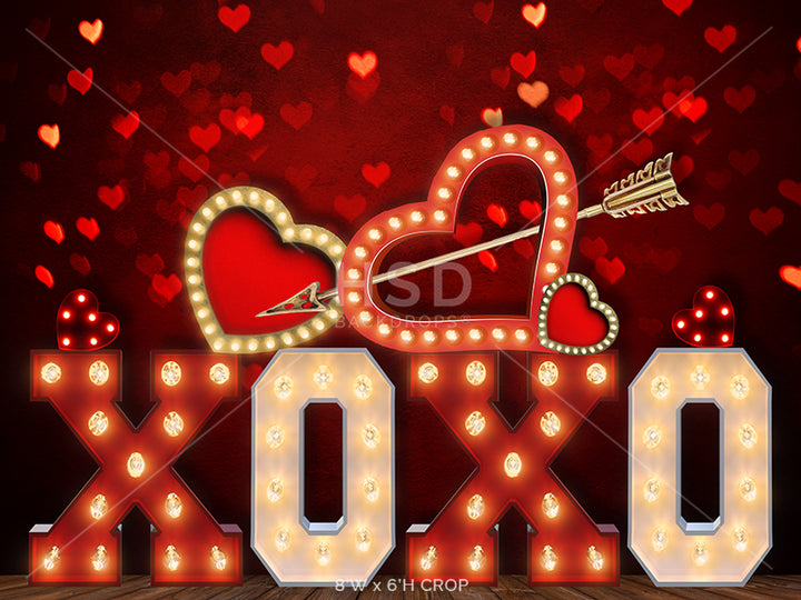 XOXO Marquee Lights - HSD Photography Backdrops