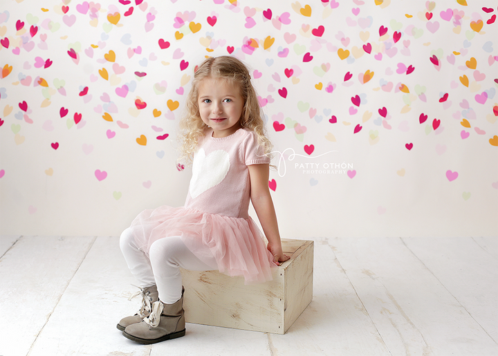 Confetti Heart Drop - HSD Photography Backdrops