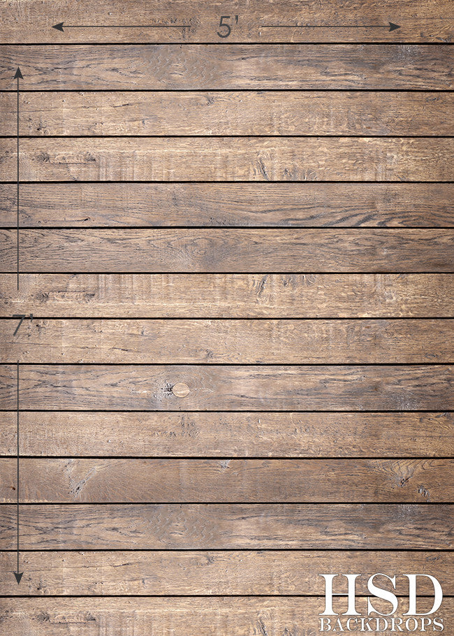 Old Walnut Panels Floor Drop - HSD Photography Backdrops