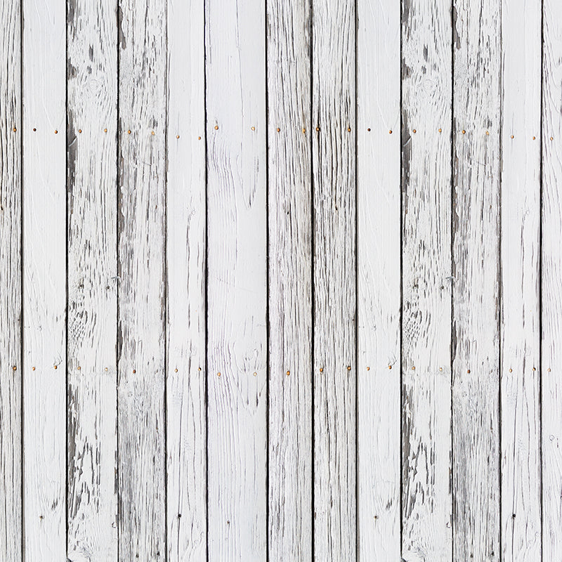 Weathered White Wood Floor Drop Floor Mat - HSD Photography Backdrops