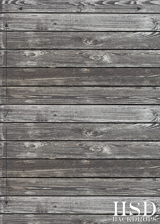 Weathered Gray Wood Floor Drop - HSD Photography Backdrops