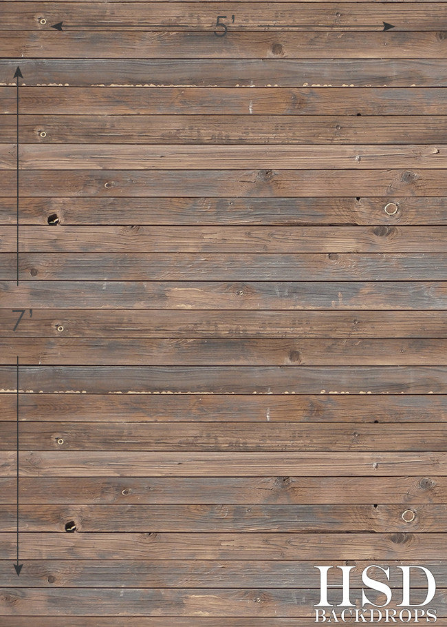 Dark Stained Panels Floor Drop - HSD Photography Backdrops