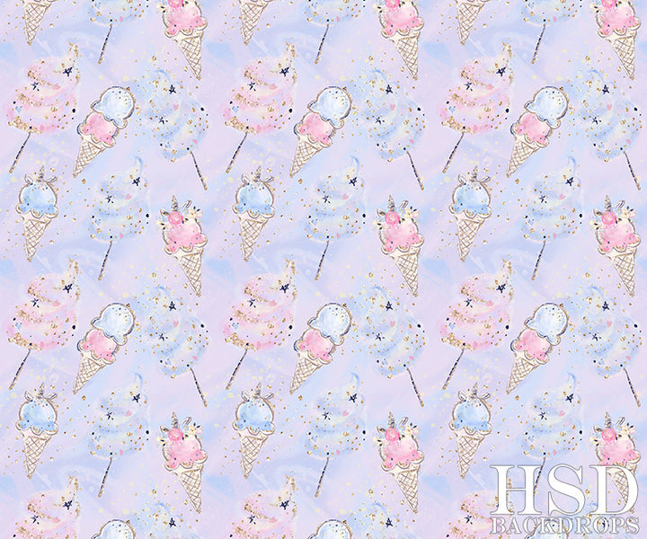 Photography Backdrop Background | Cotton Candy Ice Cream - HSD Photography Backdrops